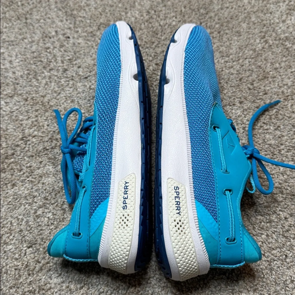 Sperry | 7 Seas 3-eye Boat Shoe in Turquoise Size 8 - Picture 7 of 12